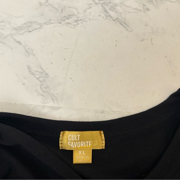 Cult Favorite Long Sleeve Top Twofer Womens XL Eternal Balance Bead Jewel Emo​ - Picture 5 of 6